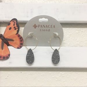 Panacea hoop and tear drop earrings